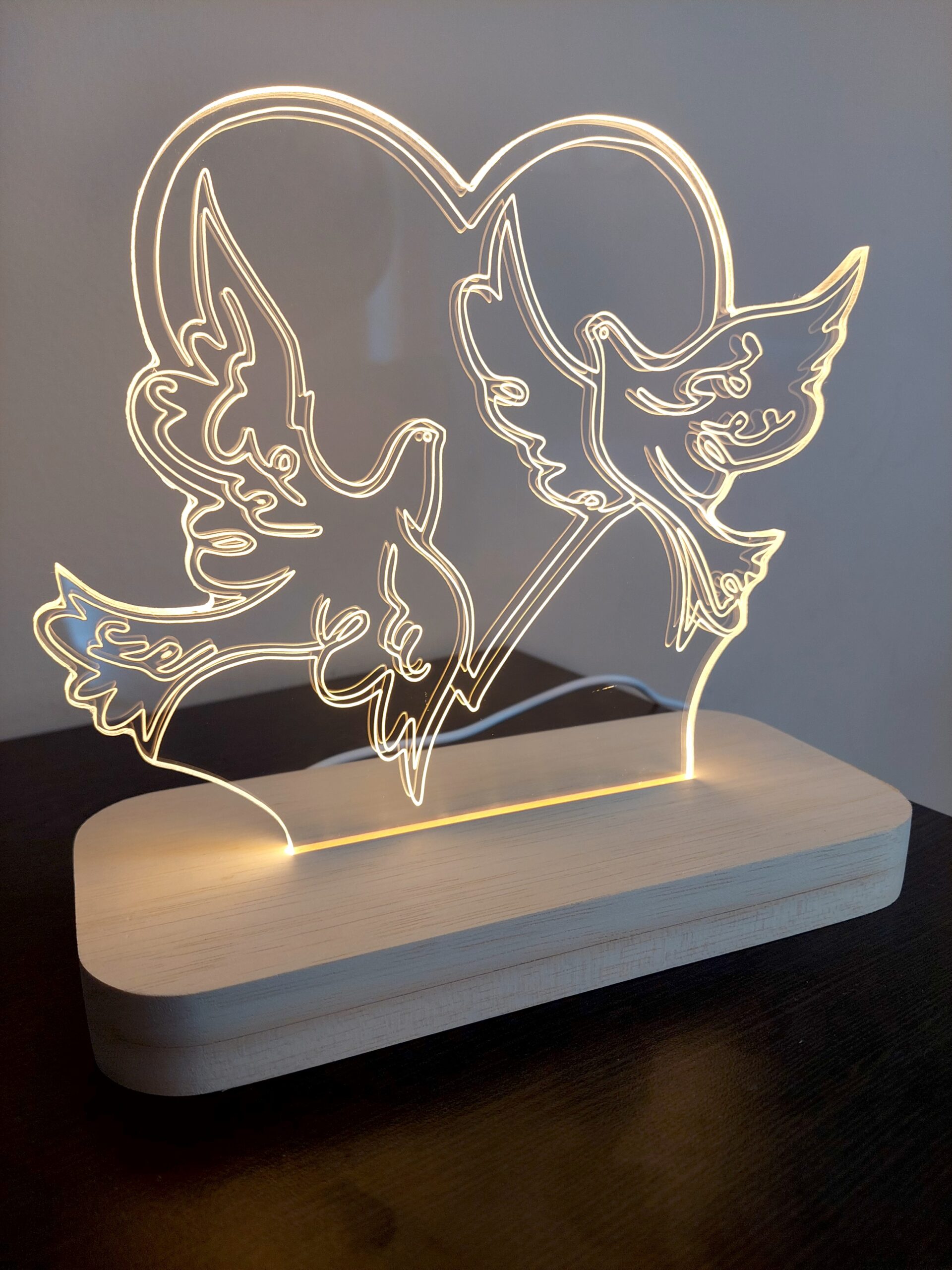 Romantic LED lampa